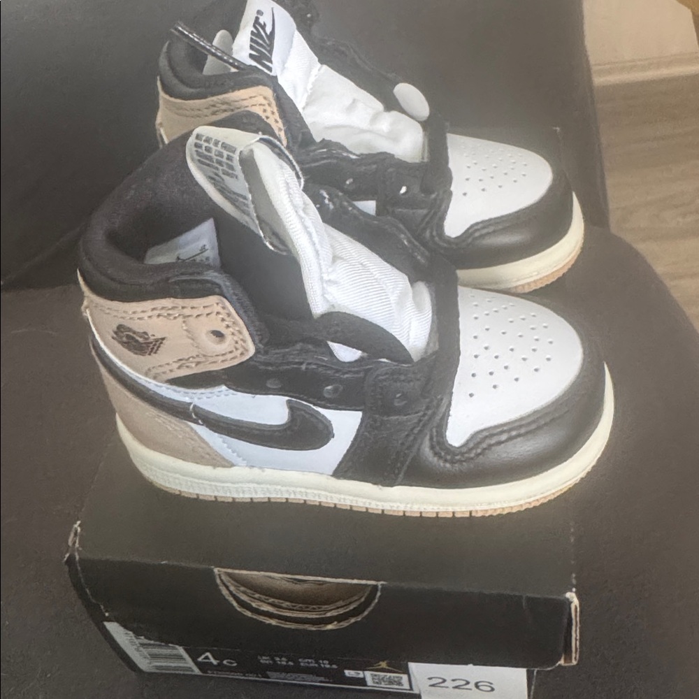 Nike Black and Tan High-Top Sneakers